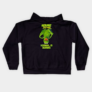 KERMIT NORMAL IS BORING Kids Hoodie